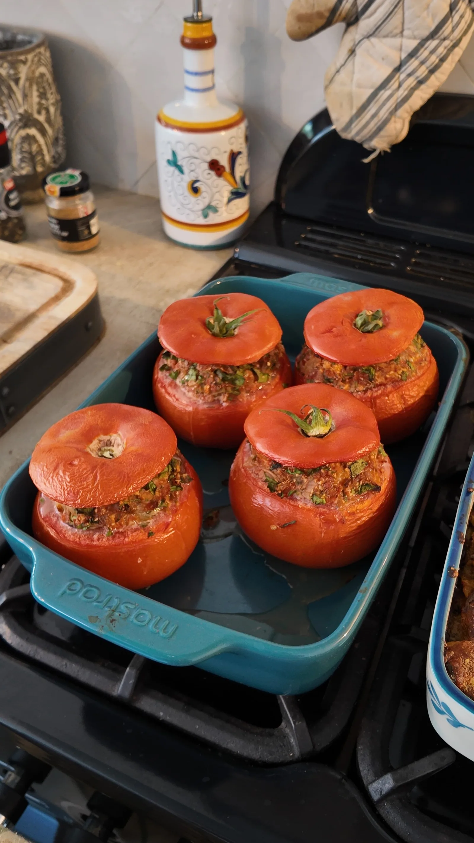 Tomates (ou courgettes) farcies à la viande de porc